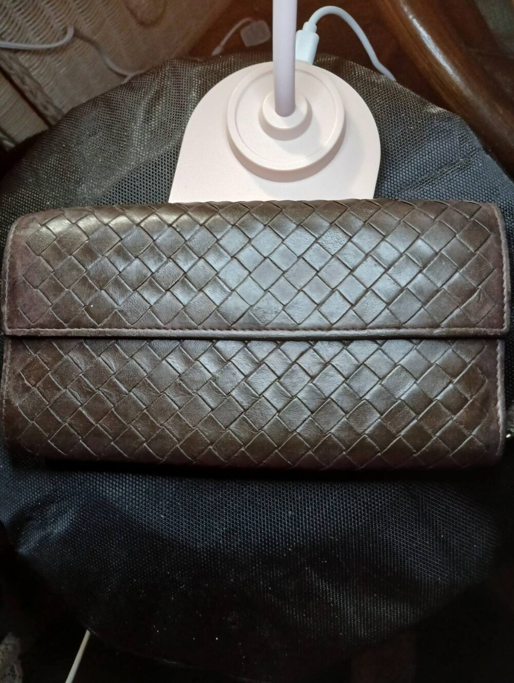 Bottega Veneta Dark Brown Leather Wallet/Clutch